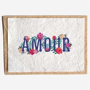 carte growing paper amour