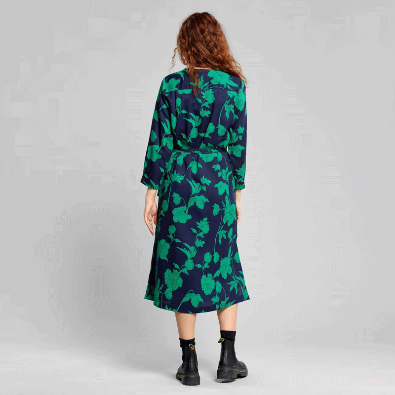 robe floral green dedicated